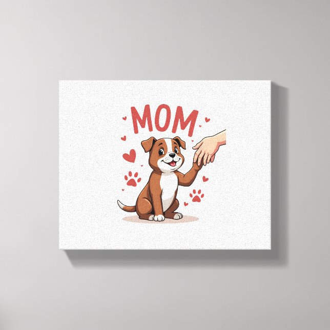 Toile American Bully Mama Cute Dog Mama Funny Women (Recto)