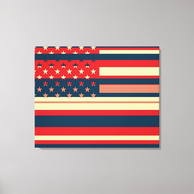 Toile American Flag Pop Art (Recto)