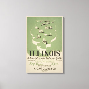 Toile American Guide Series Volume On Illinois.
