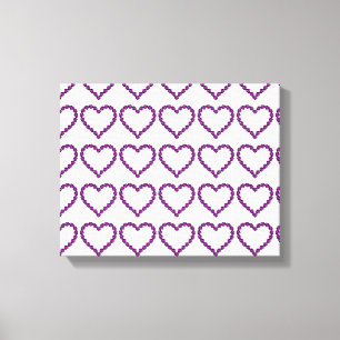 Toile Améthyste Gemstone Coeur pourpre