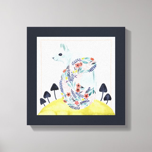 Toile Amis de Clementine | Écureuil d'art populaire (Recto)