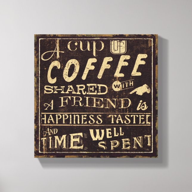 Toile Amis et café (Recto)