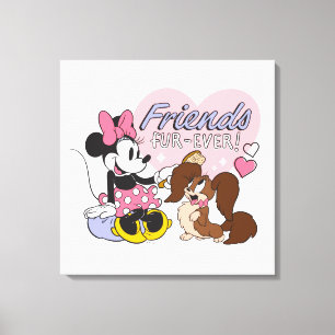 Toile Amis pour toujours Minnie et l'amour de Pup