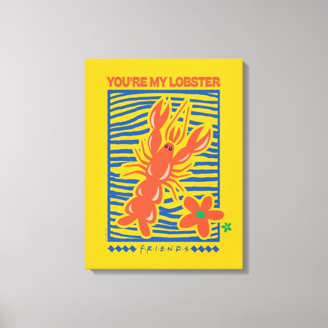 Toile AMIS™ | Vous êtes mon homard vibrant graphique (Recto)