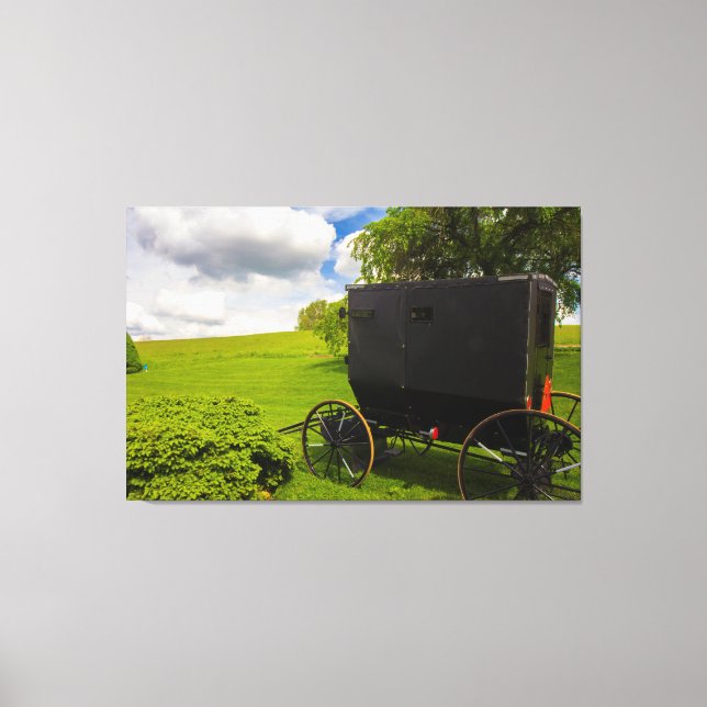Toile Amish Buggy à Hillside Farm (Recto)