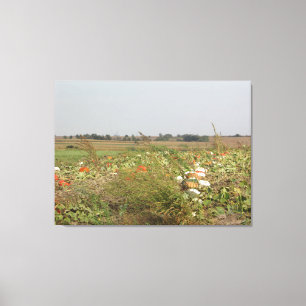 Toile Amish Citrouille Patch Farm Photographie Mur Art
