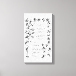 Toile Amour des abeilles - Image et poème vintage