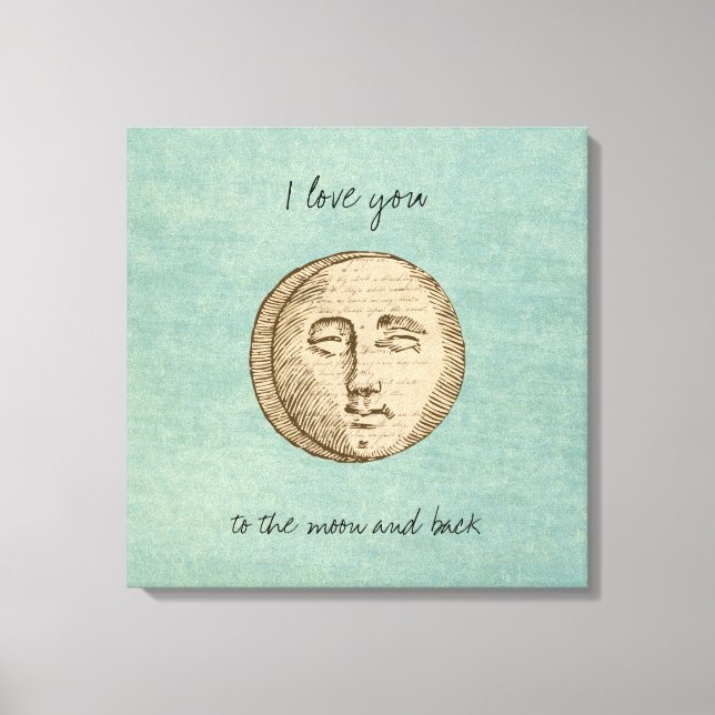 Toile Amour du visage de la lune (Recto)