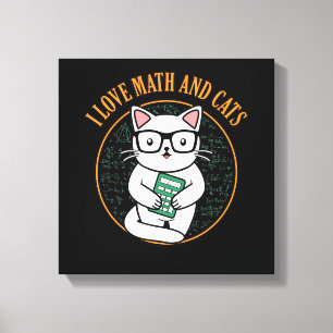 Toile Amour Mathématiques Et Chats Enseignant Mathématiq