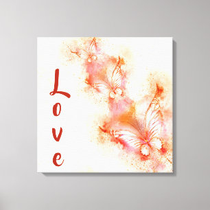 Toile Amour papillon