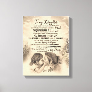 Toile Amoureux de la fille À ma fille amour maman