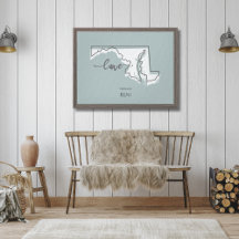 Toile Amoureux des chiens du Maryland Imprimer