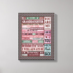 Toile Amoureux des petites filles  Lettre à ma petite-fi