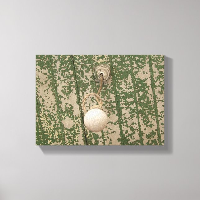 Toile Ampoule légère et peinture verte (Recto)