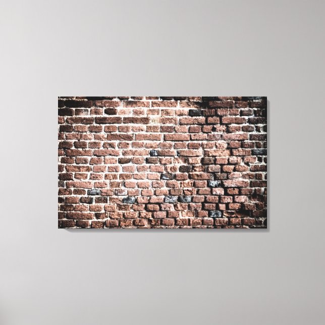 Toile Ancien arrière - plan de grunge murale en briques (Recto)