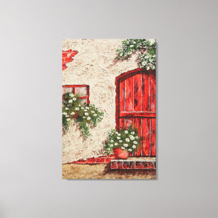 Toile Ancien chalet rustique Faux Canvas Imprimer