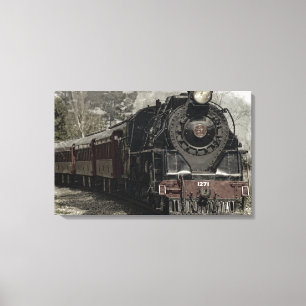 Toile Ancien moteur à vapeur Locomotive
