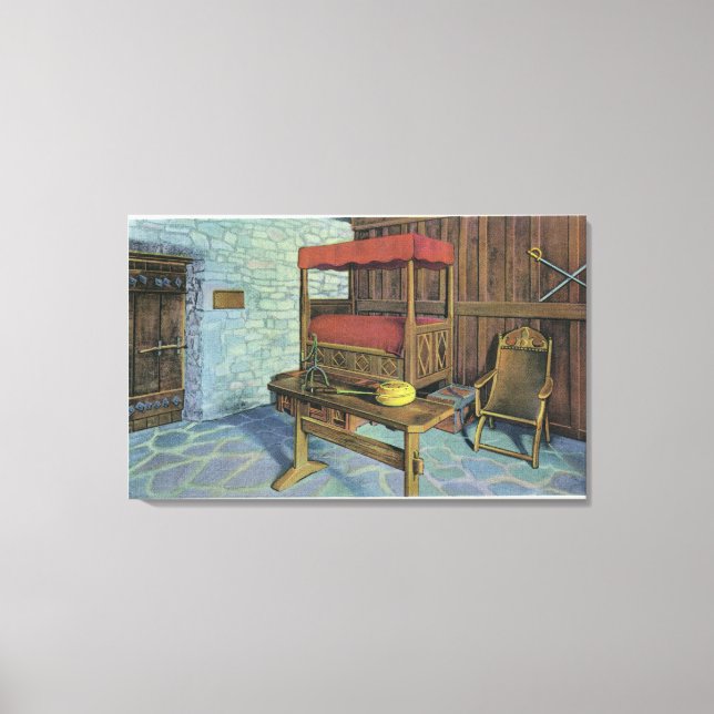 Toile Ancien peuplier lombard et château français (Recto)