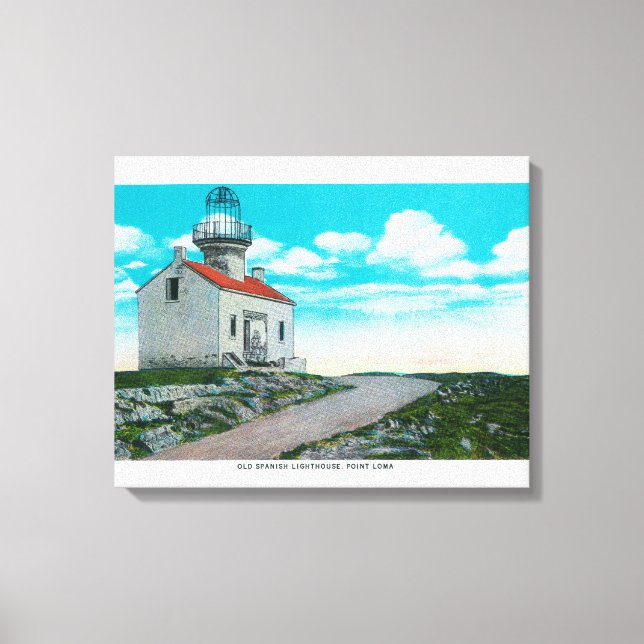 Toile Ancien phare espagnol à Point Loma (Recto)