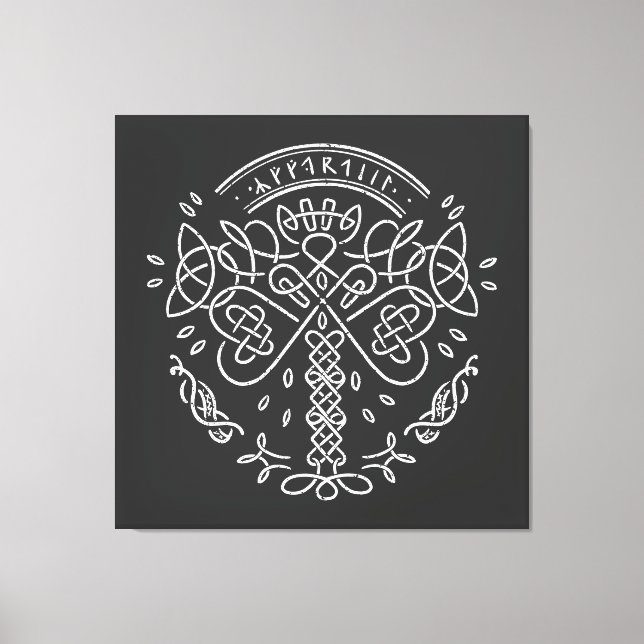 Toile Ancien Viking Celtic Knotwork - Arbre de vie (Recto)