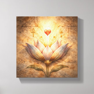 Toile Ancient Egyptian Lotus Valentine Symbol of Eternal
