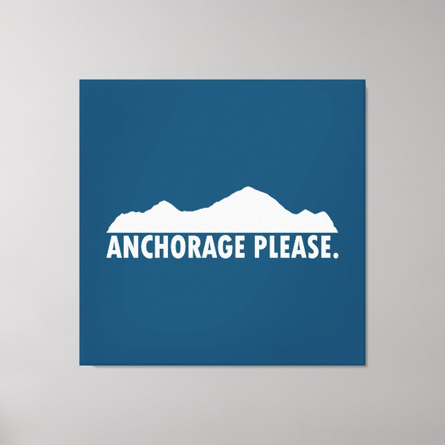 Toile Ancre Alaska S'Il Vous Plaît Jeter Oreiller (Recto)