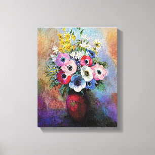 Toile Anémones d'Odilon Redon - Symbolisme de l'art fin