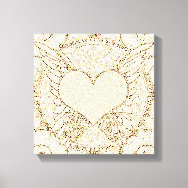 Toile Ange ailes et coeur (Recto)