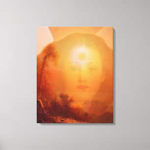 Toile Ange d'or de lever de soleil