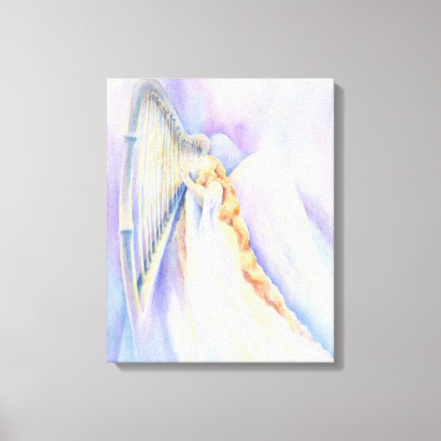 Toile Angel avec harpe (Recto)
