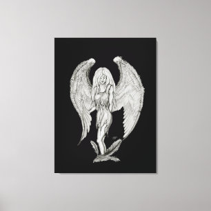 Toile Angel - Design noir et blanc