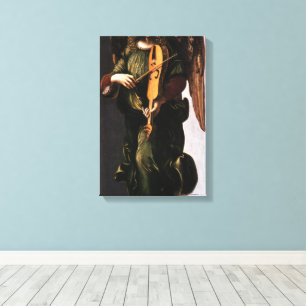 Toile Angel en vert avec une Vielle de Léonard de Vinci