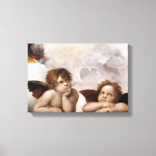 Toile Angels de Raphael de la Vierge Sixtine
