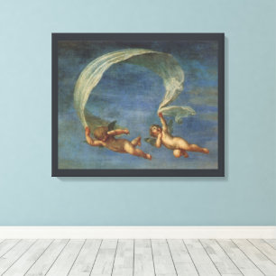 Toile Anges Détail d'Adonis conduit par des Cupidons par