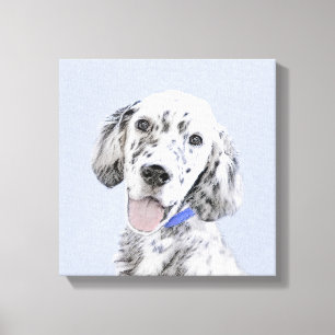 Toile Anglais Setter Blue Belton Peinture Chien Art