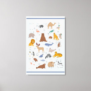 Toile Animal Alphabet Nursery Salle Enfants