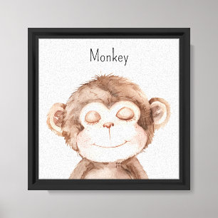 Toile Animal de singe mignon