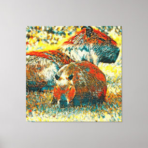 Toile AnimalArt_Capybara_004