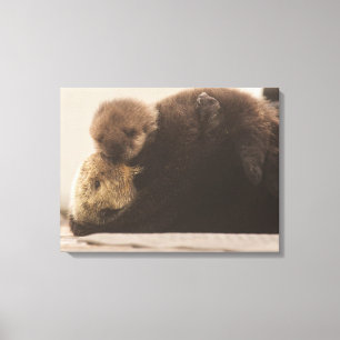 Toile Animaux de bébés cutest   Pompe Otter nouveau-né