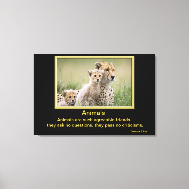 Toile Animaux inspirants citations 9 (Recto)