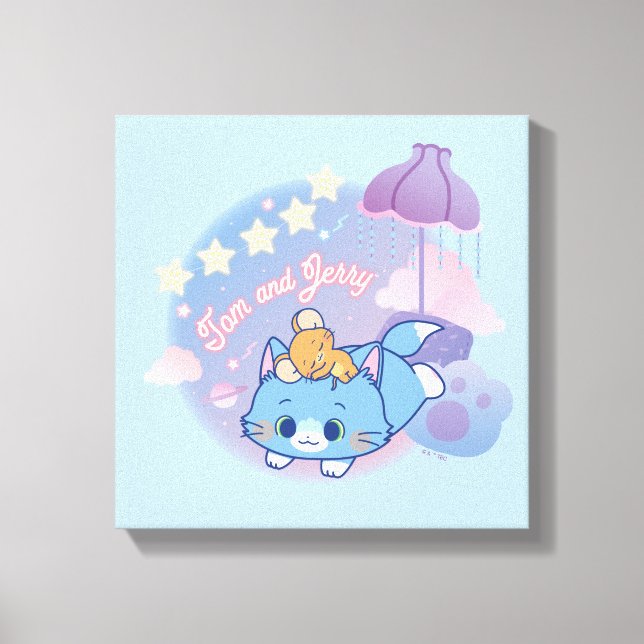 Toile Anime Tom et Jerry Dreamy Nights (Recto)