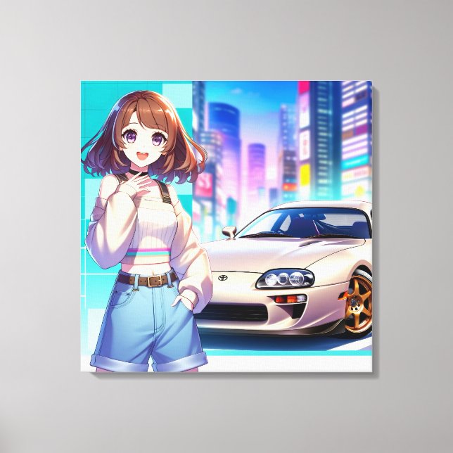 Toile Anime Toyota Supra (Recto)