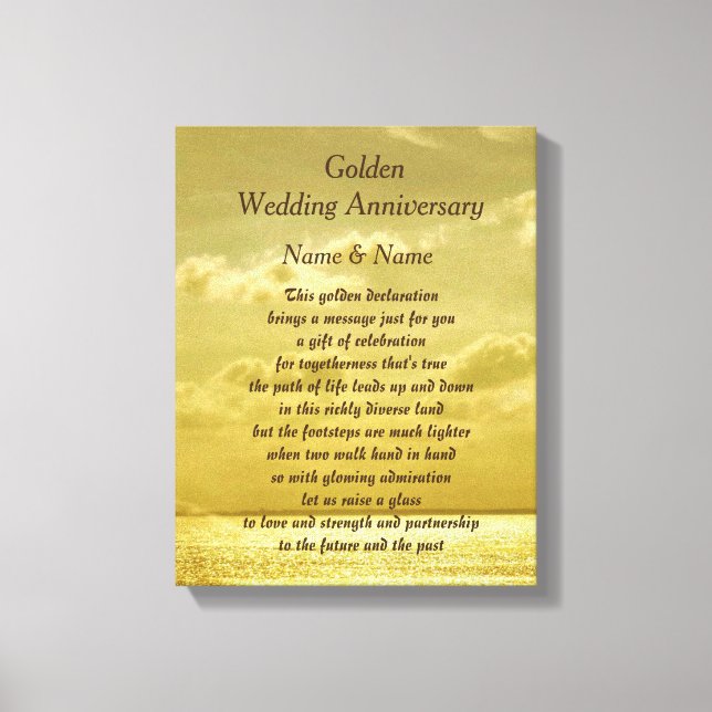 Toile Anniversaire Mariage d'or (Recto)
