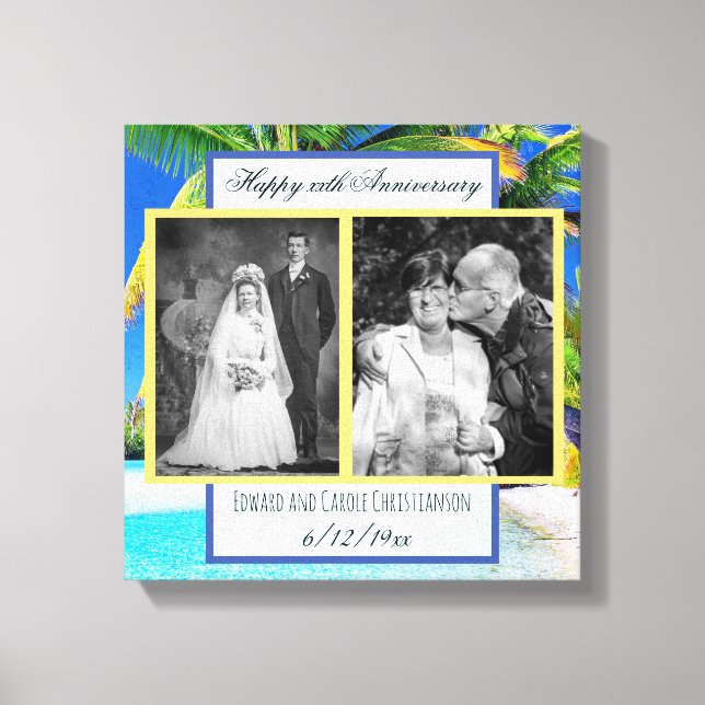 Toile Anniversaire photo Mariage de temps en temps (Recto)