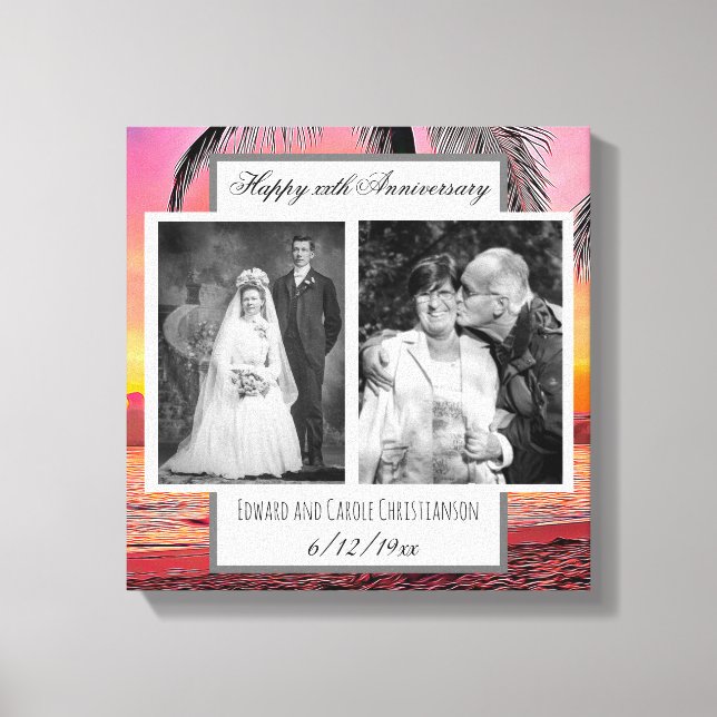 Toile Anniversaire photo Mariage de temps en temps (Recto)