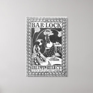 Toile Annonce pour les machines à écrire à barres-serrur