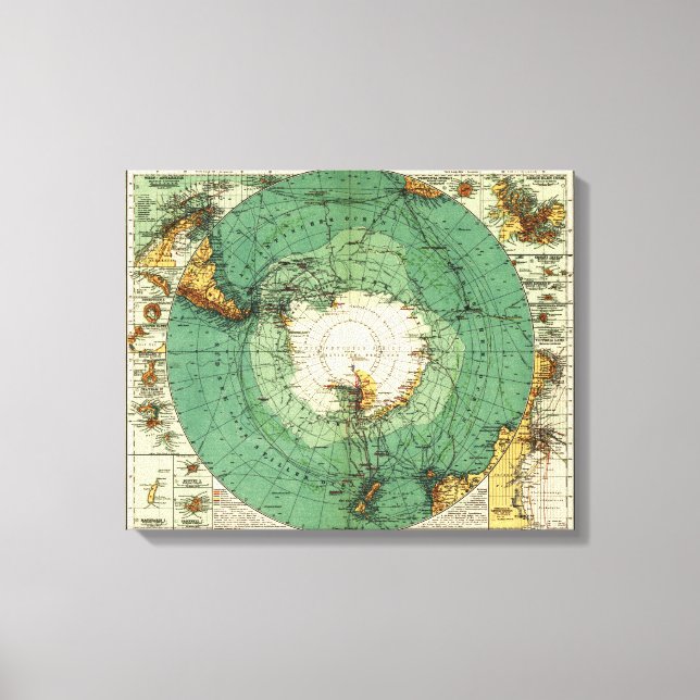 Toile AntarctiqueCarte panoramiqueAntarctique (Recto)