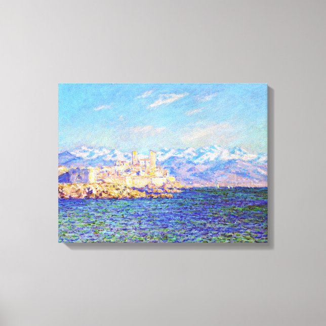 Toile Antibes, Effet après-midi, 1888 Claude Monet cool, (Recto)