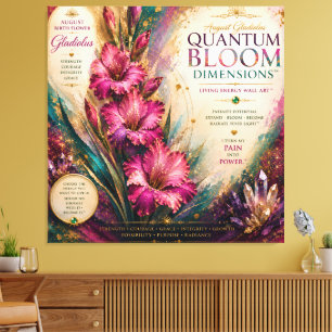 Toile Août Gladiolus Dimensions de Floraison Quantique