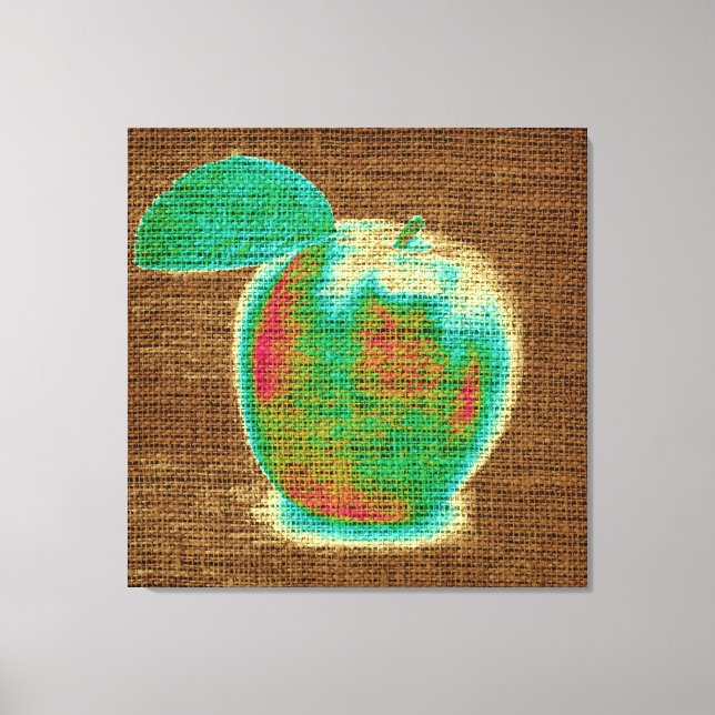 Toile Apple Fine Art sur Burlap Linen Jute #4 (Recto)